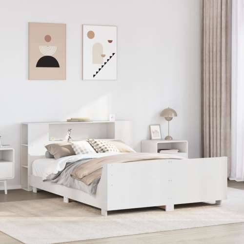 Okvir kreveta bez madraca bijeli 140 x 190 cm masivna borovina - Bijela 140 x 190 cm Cijena