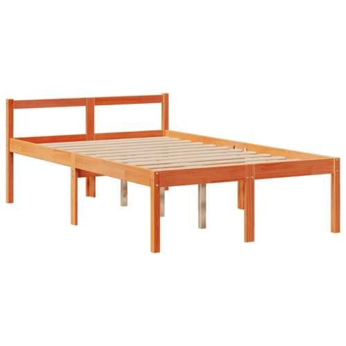 Krevet s regalom za knjige bez madraca 135 x 190 cm od borovine - Voštano smeđa 135 x 190 cm Cijena