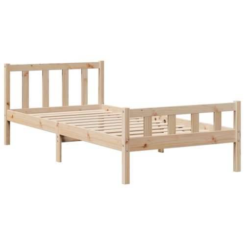 Krevet s regalom za knjige bez madraca 100x200 cm borovina - Prirodna 100 x 200 cm Cijena