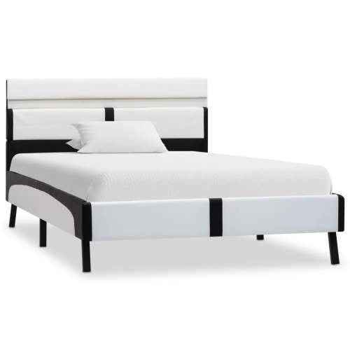 Okvir za krevet od umjetne kože LED bijelo-crni 90 x 200 cm - Bijela i crna 90 x 200 cm Cijena