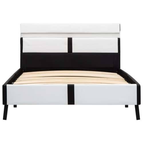 Okvir za krevet od umjetne kože LED bijelo-crni 90 x 200 cm - Bijela i crna 90 x 200 cm Cijena