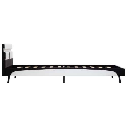 Okvir za krevet od umjetne kože LED bijelo-crni 90 x 200 cm - Bijela i crna 90 x 200 cm Cijena