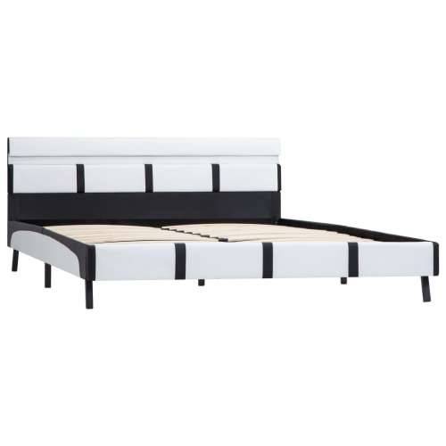 Okvir za krevet od umjetne kože LED bijeli 140 x 200 cm - Bijela i crna 140 x 200 cm Cijena