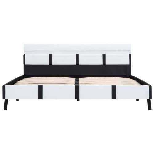 Okvir za krevet od umjetne kože LED bijeli 140 x 200 cm - Bijela i crna 140 x 200 cm Cijena