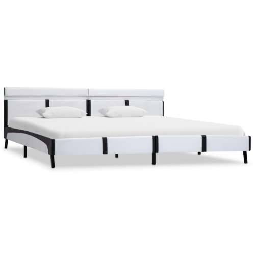 Okvir za krevet od umjetne kože LED bijeli 180 x 200 cm - Bijela i crna 180 x 200 cm Cijena