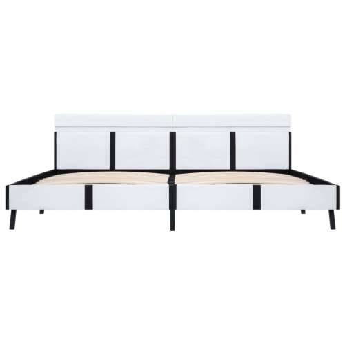 Okvir za krevet od umjetne kože LED bijeli 180 x 200 cm - Bijela i crna 180 x 200 cm Cijena