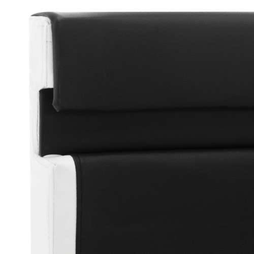 Okvir za krevet od umjetne kože s LED svjetlom crni 90 x 200 cm - Crno-bijelo 90 x 200 cm Cijena