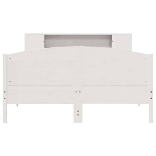 Krevet s regalom z knjige bez madraca bijeli 120x190cm borovina - Bijela 120 x 190 cm Cijena