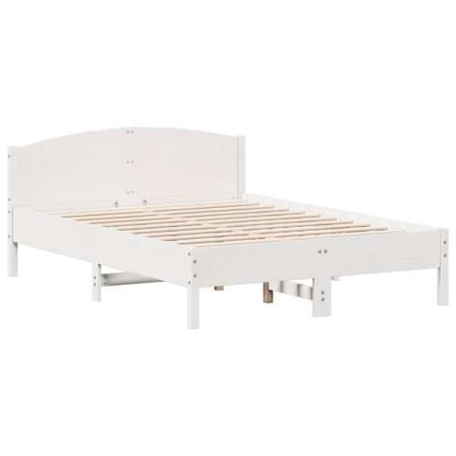Krevet s regalom z knjige bez madraca bijeli 120x190cm borovina - Bijela 120 x 190 cm Cijena
