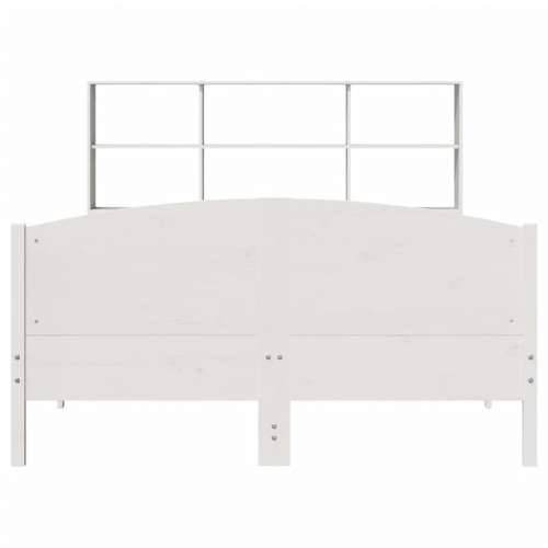 Krevet s regalom z knjige bez madraca bijeli 120x190cm borovina - Bijela 120 x 190 cm Cijena