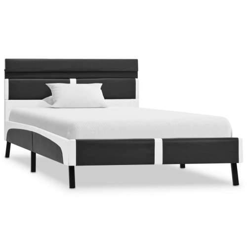 Okvir za krevet od umjetne kože s LED svjetlom sivi 90 x 200 cm - Siva i bijela 90 x 200 cm Cijena
