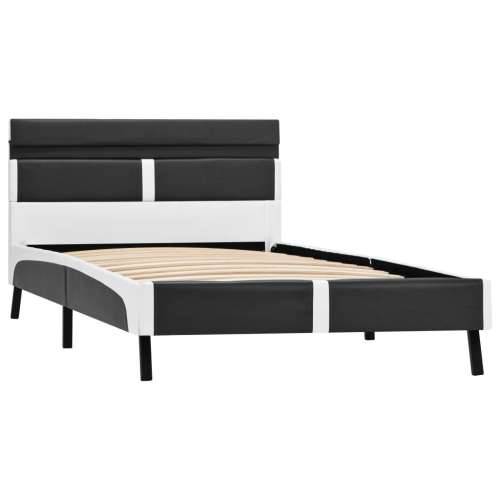 Okvir za krevet od umjetne kože s LED svjetlom sivi 90 x 200 cm - Siva i bijela 90 x 200 cm Cijena