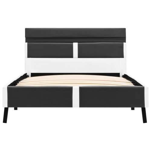 Okvir za krevet od umjetne kože s LED svjetlom sivi 90 x 200 cm - Siva i bijela 90 x 200 cm Cijena