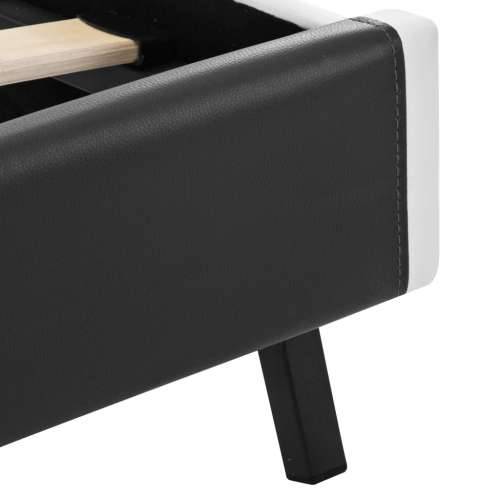 Okvir za krevet od umjetne kože s LED svjetlom sivi 90 x 200 cm - Siva i bijela 90 x 200 cm Cijena