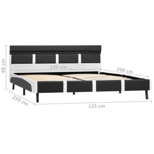 Okvir za krevet od umjetne kože s LED svjetlom sivi 120x200 cm - Siva i bijela 120 x 200 cm Cijena