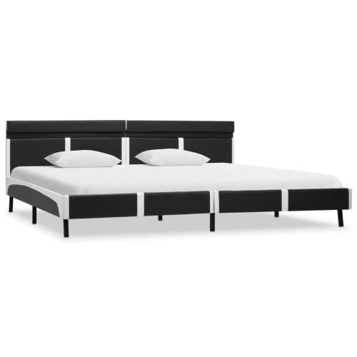 Okvir za krevet od umjetne kože s LED svjetlom sivi 180x200 cm - Siva i bijela 180 x 200 cm Cijena