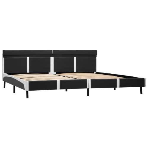 Okvir za krevet od umjetne kože s LED svjetlom sivi 180x200 cm - Siva i bijela 180 x 200 cm Cijena