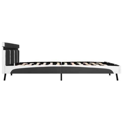 Okvir za krevet od umjetne kože s LED svjetlom sivi 180x200 cm - Siva i bijela 180 x 200 cm Cijena