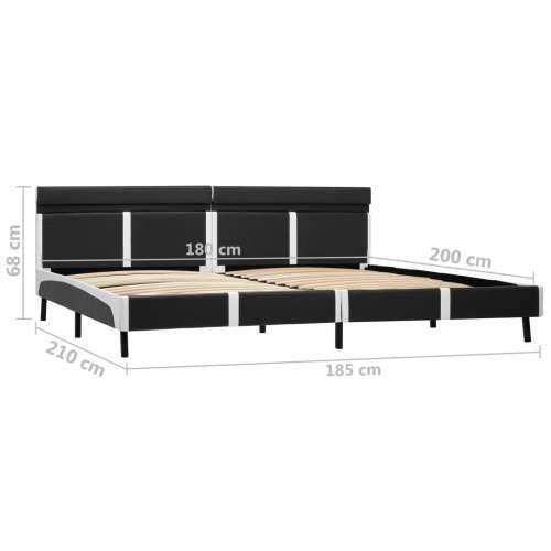 Okvir za krevet od umjetne kože s LED svjetlom sivi 180x200 cm - Siva i bijela 180 x 200 cm Cijena