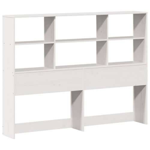 Krevet s regalom z knjige bez madraca bijeli 140x190cm borovina - Bijela 140 x 190 cm Cijena