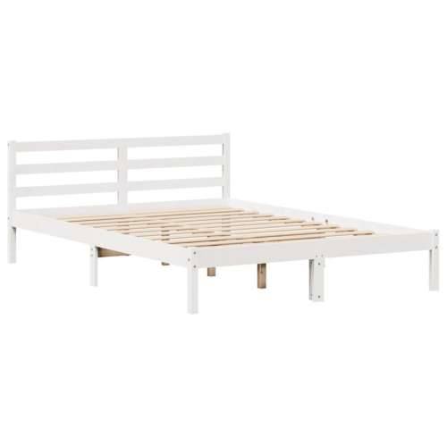 Krevet s regalom z knjige bez madraca bijeli 140x190cm borovina - Bijela 140 x 190 cm Cijena