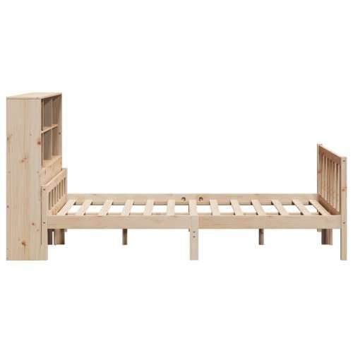 Krevet s regalom za knjige bez madraca 120x190 cm od borovine - Prirodna 120 x 190 cm Cijena