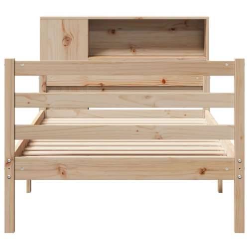 Krevet s regalom za knjige bez madraca 100 x 200 cm od borovine - Prirodna 100 x 200 cm Cijena