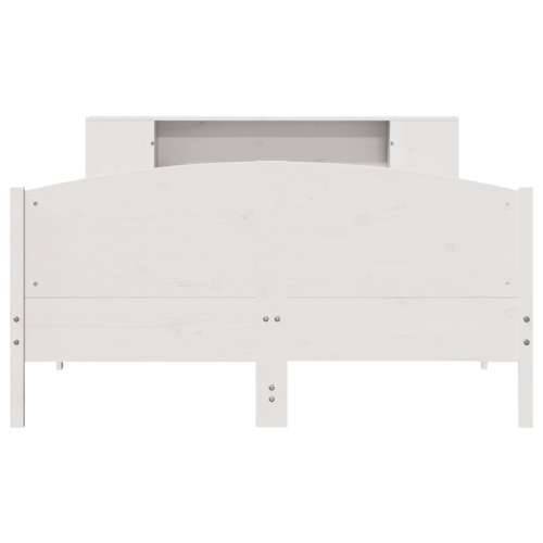 Krevet s regalom z knjige bez madraca bijeli 120x200cm borovina - Bijela 120 x 200 cm Cijena