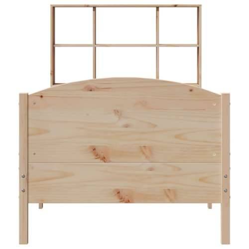Krevet s regalom za knjige bez madraca 100x200 cm borovina - Prirodna 100 x 200 cm Cijena