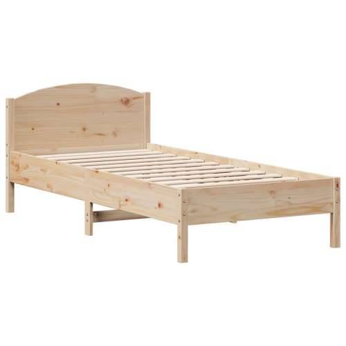 Krevet s regalom za knjige bez madraca 100x200 cm borovina - Prirodna 100 x 200 cm Cijena