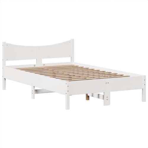 Okvir kreveta bez madraca bijeli 135 x 190 cm masivna borovina - Bijela 135 x 190 cm Cijena