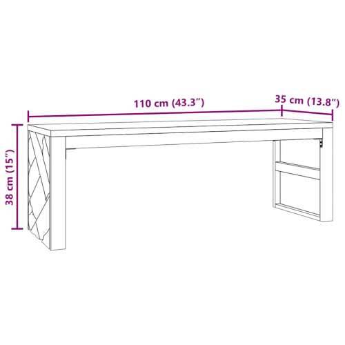 Stolić za kavu 110x35x38 cm od masivne tikovine Cijena