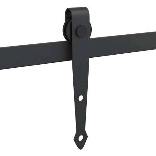 Komplet kliznih vrata ormarića 122 cm ugljični čelik - Crna 122 cm 2 Dvokrilna vrata Cijena
