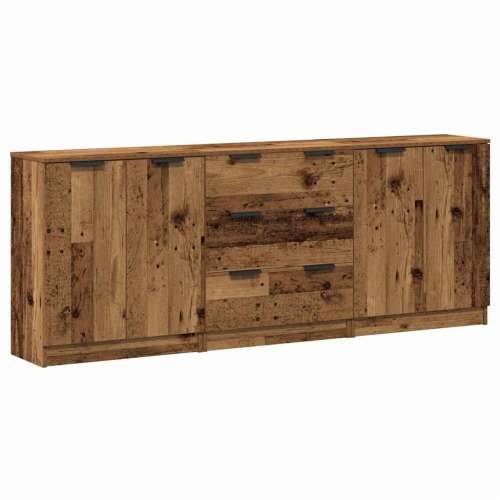Komoda 3 kom staro drvo 60x30x70 cm konstruirano drvo - Staro drvo 3 Cijena
