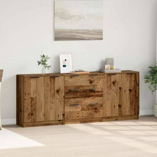 Komoda 3 kom staro drvo 60x30x70 cm konstruirano drvo - Staro drvo 3 Cijena