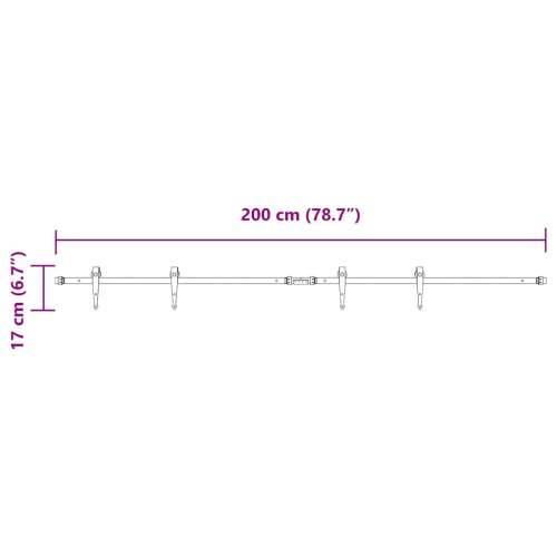 Komplet kliznih vrata ormarića 200 cm ugljični čelik - Crna 200 cm 2 Dvokrilna vrata Cijena