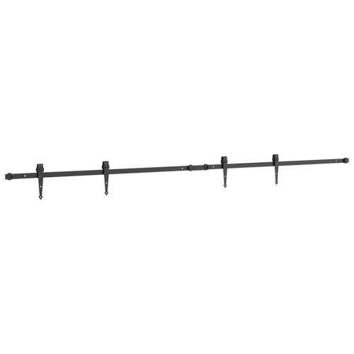 Komplet kliznih vrata ormarića 213 cm ugljični čelik - Crna 213 cm 2 Dvokrilna vrata Cijena