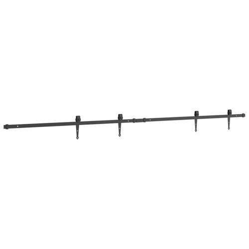 Komplet kliznih vrata ormarića 213 cm ugljični čelik - Crna 213 cm 2 Dvokrilna vrata Cijena