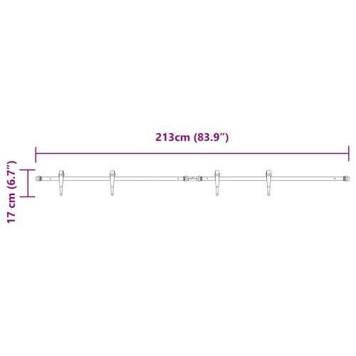 Komplet kliznih vrata ormarića 213 cm ugljični čelik - Crna 213 cm 2 Dvokrilna vrata Cijena