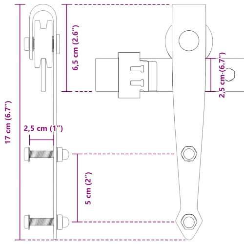 Komplet kliznih vrata ormarića 213 cm ugljični čelik - Crna 213 cm 2 Dvokrilna vrata Cijena