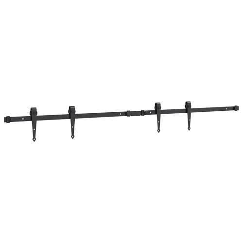 Komplet kliznih vrata ormarića 152 cm ugljični čelik - Crna 152 cm 2 Dvokrilna vrata Cijena