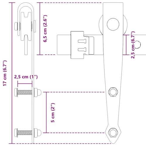 Komplet kliznih vrata ormarića 152 cm ugljični čelik - Crna 152 cm 2 Dvokrilna vrata Cijena