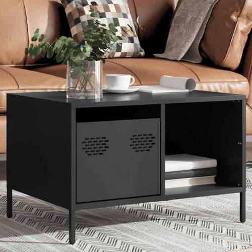 Stolić za kavu crni 68,5x50x43,5 cm od hladno valjanog čelika - Crna 1 Cijena
