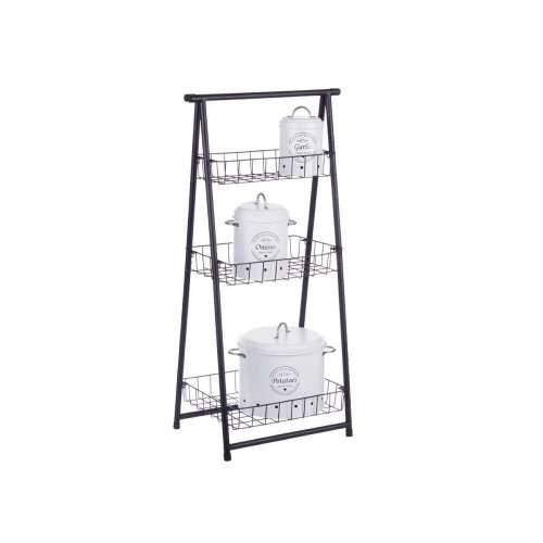 Polica Kinvara CN-W2672C-A Crna Željezo 44 x 31 x 90 cm Cijena