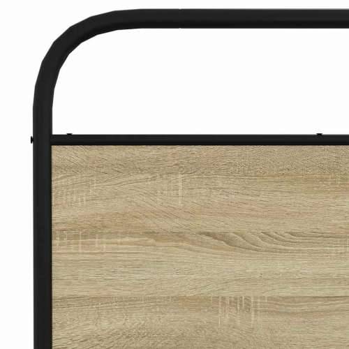 Metalni okvir kreveta bez madraca boja hrasta sonome 200x200 cm - sonoma hrast 200 x 200 cm s uzglavljem Cijena