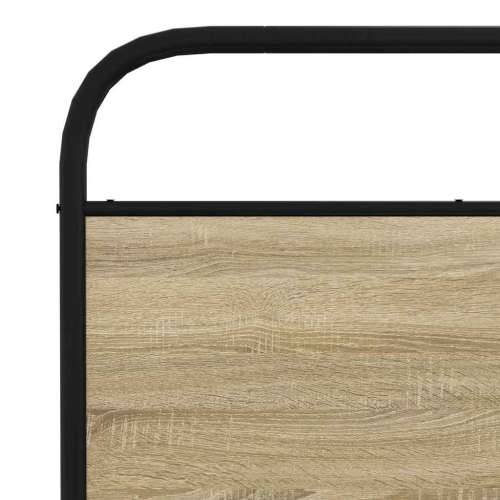 Metalni okvir kreveta bez madraca boja hrasta sonome 180x200 cm - sonoma hrast 180 x 200 cm s uzglavljem i podnožjem Cijena