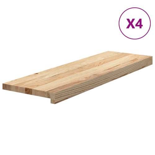 Gazišta za stepenice 4 kom od netretirane masivne hrastovine - Prirodna 80 x 25 x 2 cm 4 Cijena