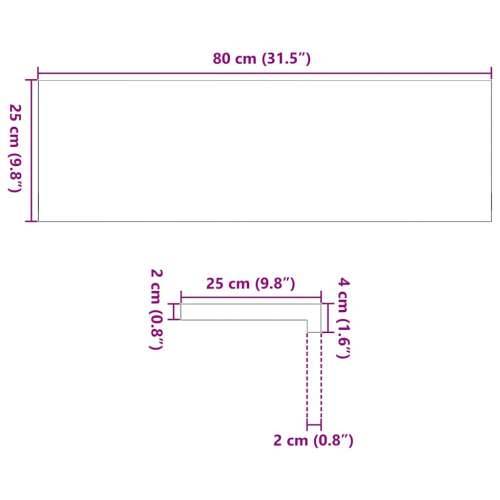 Gazišta za stepenice 4 kom od netretirane masivne hrastovine - Prirodna 80 x 25 x 2 cm 4 Cijena
