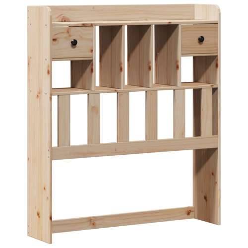 Krevet s regalom za knjige bez madraca 75x190 cm borovina - Prirodna 75 x 190 cm Cijena