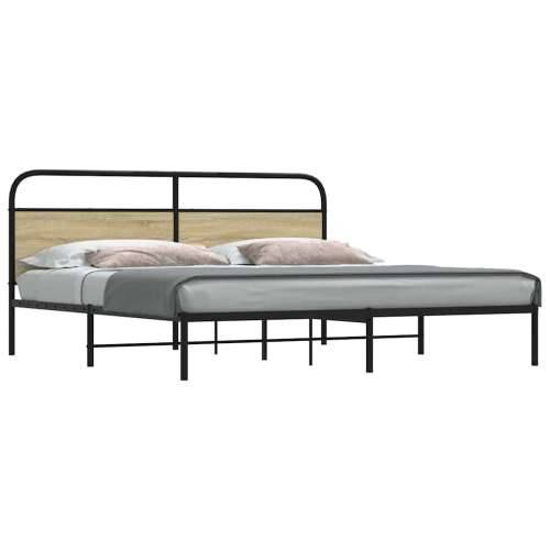 Metalni okvir kreveta bez madraca boja hrasta sonome 180x200 cm - sonoma hrast 180 x 200 cm s uzglavljem Cijena